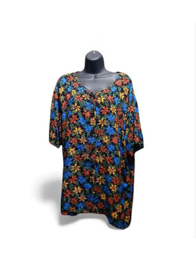 Separate Issue Woman's 20W Plus Size Floral Print V-Neck Tunic Top - INV224 A1
